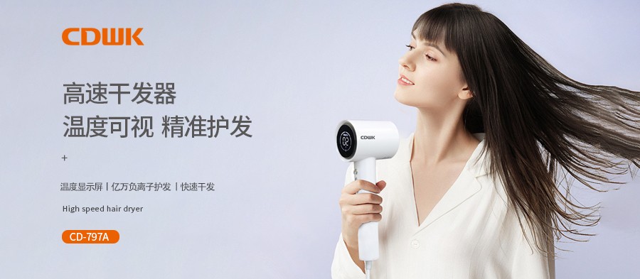 新品上市 | CDWK創點高速干發器，溫度可視更護發！